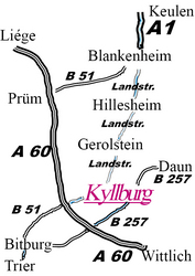 Eifel Kyllburg Kaart